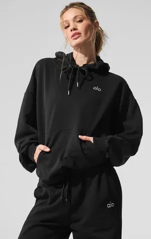 Alo Yoga NWT Accolade Hoodie Black Size M oversized thumbnail 1