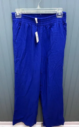 Fabletics Cotton Voile‎ Wide Leg Pant Admiral Blue XS Elastic Waist thumbnail 1