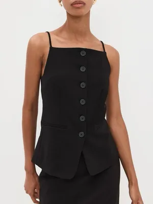 Staud The Una Top Black Size Medium thumbnail 1