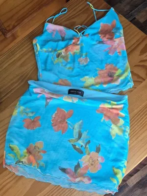 White-fox-boutique Women's Blue and Pink Vest thumbnail 1