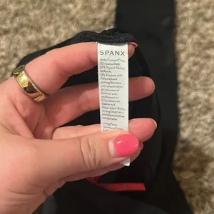 SPANX Faux Leather Leggings Matte Black Camo Medium thumbnail 7