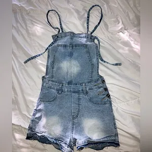 Size xs Light-wash Jean Style Romper Outfit thumbnail 16