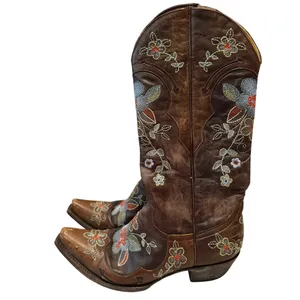 Old Gringo Bonnie Distressed Brown Embroidered Cowboy Boots 7 B thumbnail 4