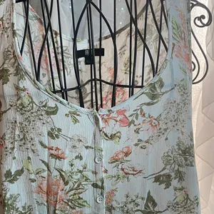 Frye L floral button down pockets Floral Maxi Dress thumbnail 5