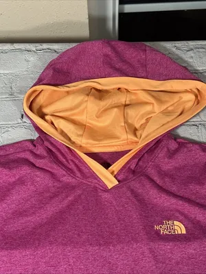 The North Face Lightweight Hoodie Women’s L Flash Dry Long Sleeve Pink Orange thumbnail 7