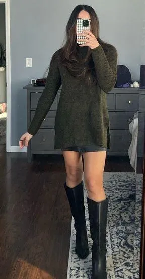 Green Sweater Dress Size M thumbnail 1
