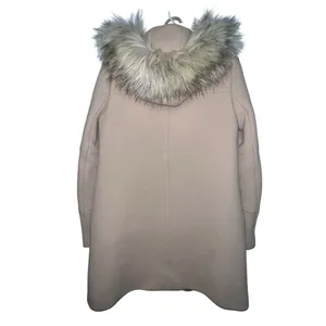 J. Crew Chateau Parka Italian Stadium Cloth Wool Coat Hooded Size 2T Tall‎ Beige thumbnail 6