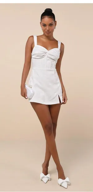 Lulus white jacquard romper  thumbnail 2