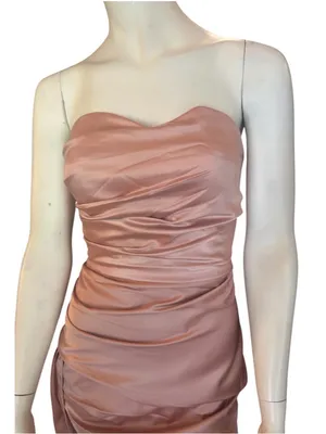 Chicsew Lauren Strapless Satin Gown Dusty Rose Size 10 NWT thumbnail 2