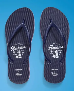 Old Navy Disney collab Americana 250 Anniversary sandals flip flops sz 10 thumbnail 1