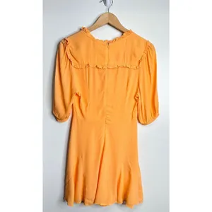 Olivaceous Romper Womens Orange V Neck Tie Front Size Medium thumbnail 4
