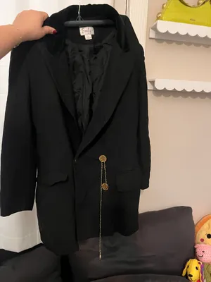 Black Vintage Blazer Gold Detailing thumbnail 3