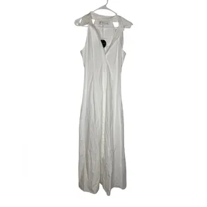 ✨NWT Elliatt CURAAE Chelsea Maxi Shirt Dress White Halter Button‎ Front Sz S ✨ thumbnail 2