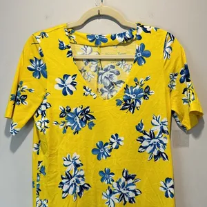 Draper James Summerall Hillsboro Floral Mini‎ Soft Dress Yellow Small thumbnail 6
