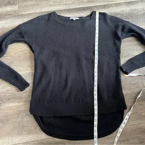 Madewell Chronicle Textured Pullover Sweater Black Size Small Crewneck Sweater thumbnail 8