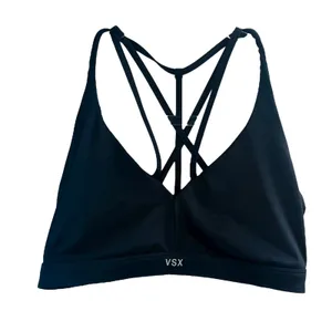 Victoria's Secret VSX‎ Black Strappy Sports Bra Size S Workout Gym Athleisure thumbnail 1