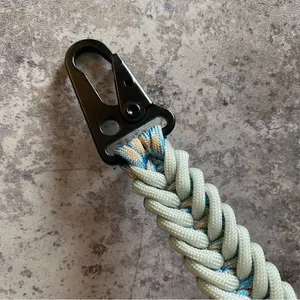 Paracord Keychain NEW Handmade USA North Carolina Blue Gray Sporty thumbnail 7