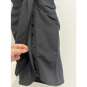 NWT Choosy Sleeveless Black Mini Dress Size 0 Deep VNeck Tie Waist Crosby Street thumbnail 5