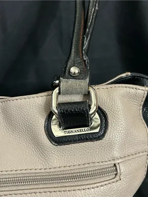 Tignanello Classic Two-Tone Tote Bag Black & Cream thumbnail 7