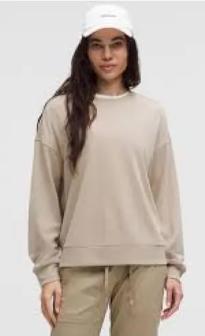 Lululemon Perfectly Oversized Cropped Crew softstreme Sweatshirt womens size XS thumbnail 1