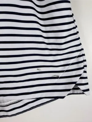 Helly Hansen White & Navy Striped Pull-On Shorts medium thumbnail 2