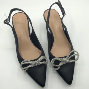 BCBGENERATION Women's Kitten Heel Pointed Toe Slingback Bow Heels Sz 7 thumbnail 2