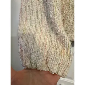 C'Mom vintage 1980s‎ cream and pastel striped sweater blouse thumbnail 7