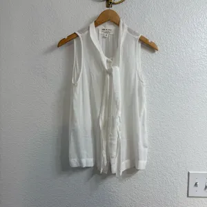 Anthropologie Cloth & Stone Neck Tie Sleeveless Blouse Size XS thumbnail 3