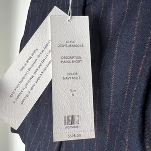 Veronica Beard Haina Navy Pinstriped Short Size 8 thumbnail 8