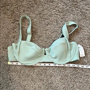 Cupshe Mint Green Ribbed Underwire Bikini Set thumbnail 5