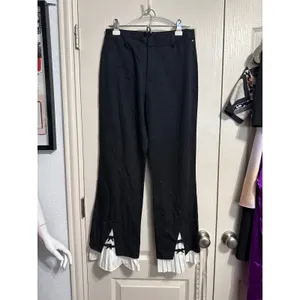 Pretty Damage Bow Ruffle Hem Pants Coquette Goth Regency Whimsigoth Gothic Y2K thumbnail 2