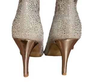 Rhinestone silver star ankle boots size 38 thumbnail 3