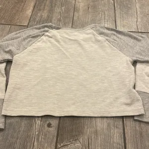 Beyond Yoga, Heather Gray cropped crewneck thumbnail 4