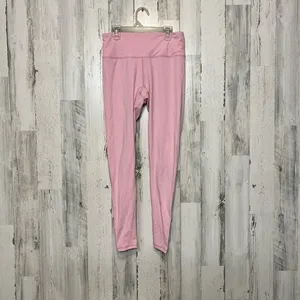 Saski Collection High Waist Full Length Leggings Womens Large Pastel Baby Pink thumbnail 2