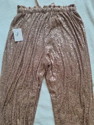 NWT Free People Morelia Sequin Joggers Pants M Rose Gold Bronze Holiday Party thumbnail 10