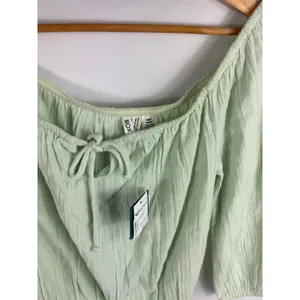 NWT Roxy Mint Green Off Shoulder Crop Top Size Medium thumbnail 5