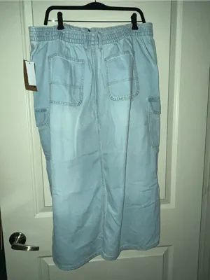 Vans Sidewalk Maxi Cargo Skirt Light Blue- Women thumbnail 2