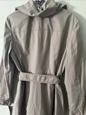 INC International Concepts Taupe Ruffle-Front Trench Coat with Hood thumbnail 10