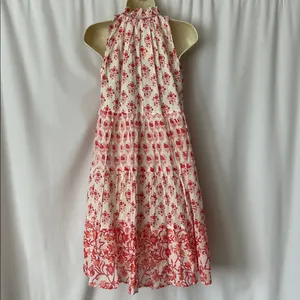 Ro's Garden NWT Red Floral Sofia Sleeveless Ruffle Short Dress **Size XS** 🌺🌺 thumbnail 2
