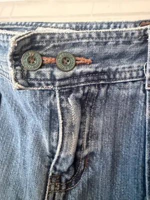 Vintage Abercrombie & Fitch Light Wash Distressed Denim Mini Skirt Size 6 thumbnail 5