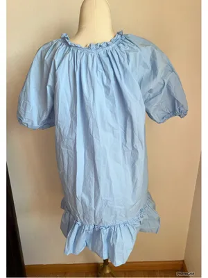 Tuckernuck Hyancinth House Gwyn Blue Puff Sleeve Dress Small thumbnail 3