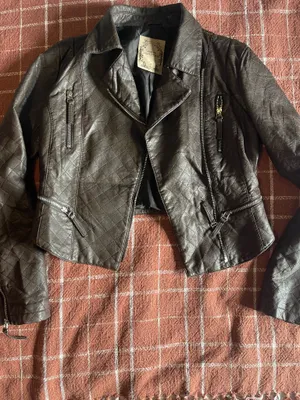 Faux Leather Jacket brown thumbnail 3