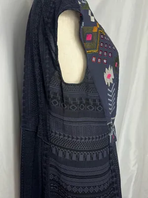 One September M Anthropologie Tunic Dress Boho Embroidered Festival Mini Beach thumbnail 6