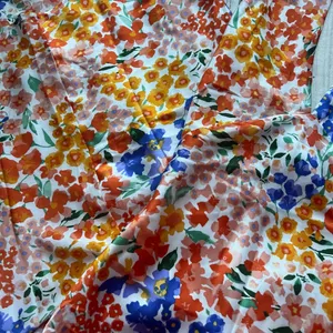 Lulus Bold Presence Orange Multicolor Floral Satin Halter Midi Dress thumbnail 7