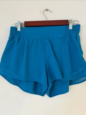 Lululemon Hotty Hot lined teal shorts thumbnail 2
