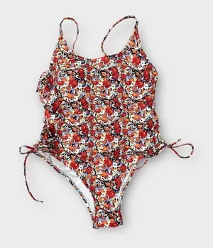 Shein Floral Print One Piece Swimsuit Large thumbnail 1