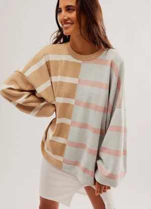 Free People Uptown Stripe Pullover thumbnail 1