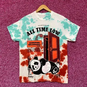 All Time Low Giant Panda Put Up or Shut Up Rock Tie Dye L thumbnail 1