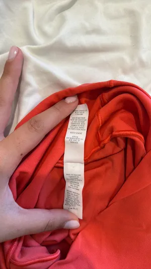 Aerie Vibrant coral crossover flare leggings thumbnail 6