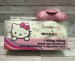 Hello Kitty Pink Plush Spa Headband with Bow thumbnail 1